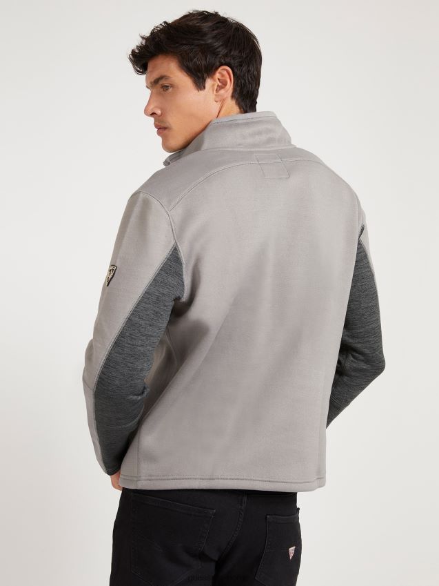 Guess genser med glidelås i mørkegrå mørk grå menn F0LJ801115