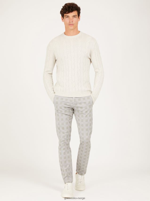 Guess grå multikabelstrikket genser grå multi menn F0LJ801372