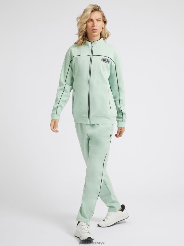 Guess grønn genser i imitert semsket skinn grønn menn F0LJ80394