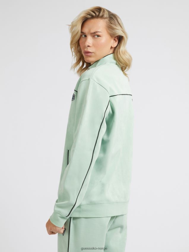 Guess grønn genser i imitert semsket skinn grønn menn F0LJ80394