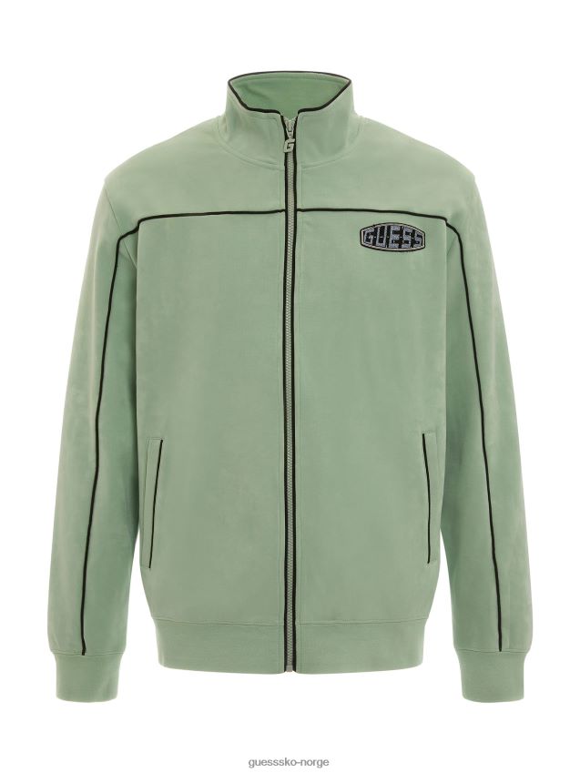 Guess grønn genser i imitert semsket skinn grønn menn F0LJ80394