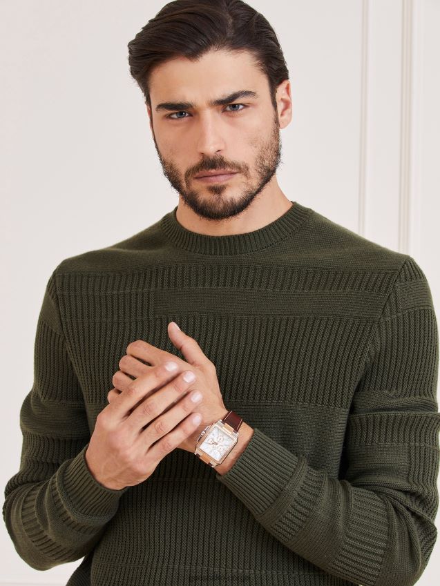 Guess grønn genser i marcianoullblanding grønn menn F0LJ80370