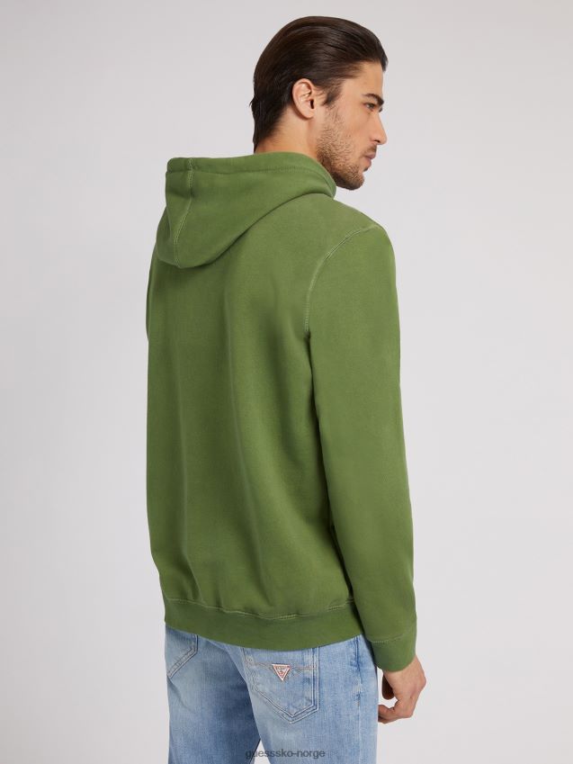 Guess grønn genser med logo foran grønn menn F0LJ80537
