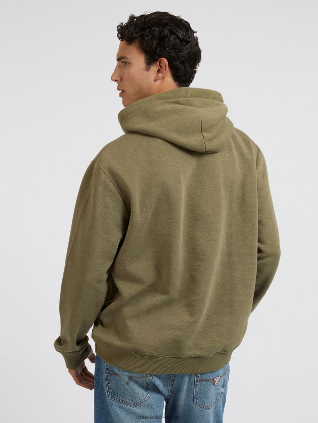 Guess grønn genser med makrologo grønn menn F0LJ80820