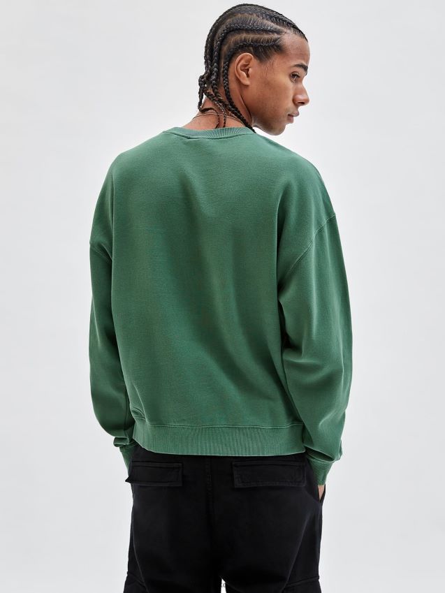 Guess grønn sweatshirt med trykk foran grønn menn F0LJ80791