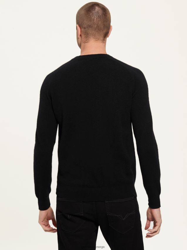 Guess jet black peregrine cashmere slagord genser kulsvart menn F0LJ8010448