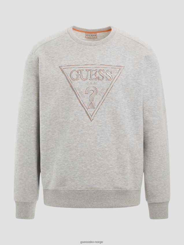 Guess øko logo fleece støvete grå lyng støvete grå lyng menn F0LJ8010450