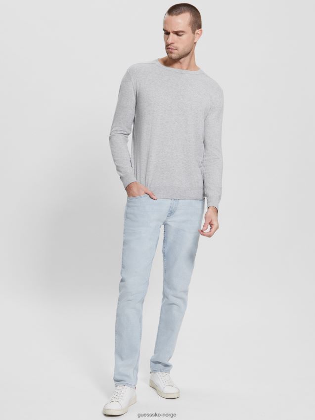 Guess øko randall genser i silkeblanding lys steinlyng lys steinlyng menn F0LJ8010360
