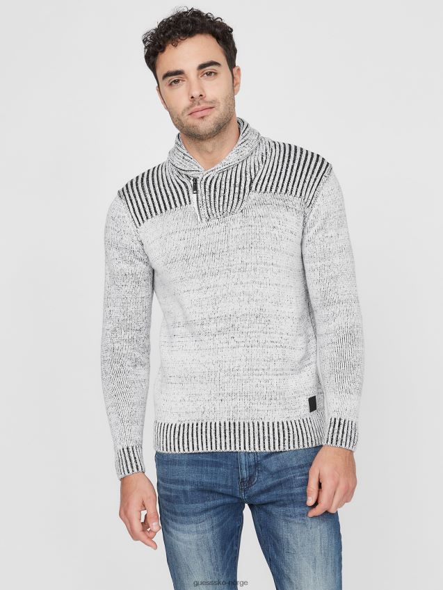 Guess lys melange grå caly sjal genser lys melert grå menn F0LJ808058