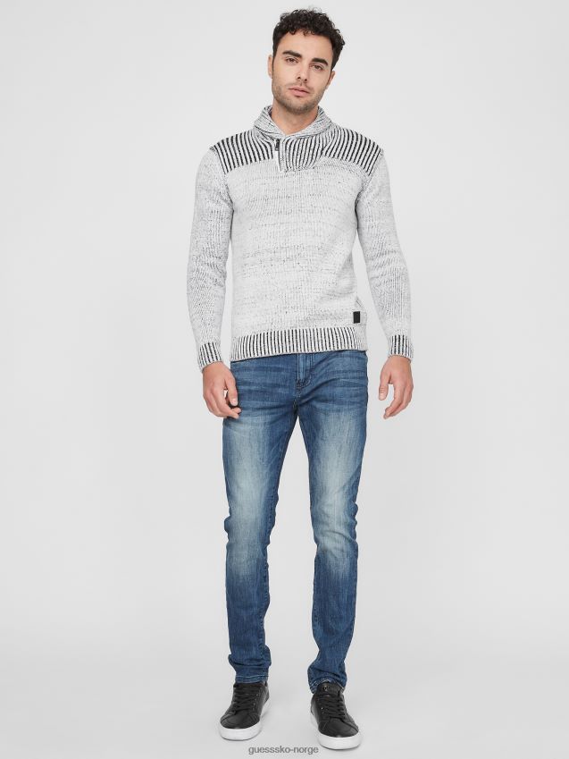 Guess lys melange grå caly sjal genser lys melert grå menn F0LJ808058