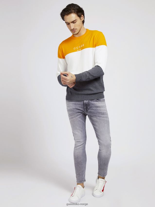 Guess nyanser av oransje stripete genser nyanser av oransje menn F0LJ801245