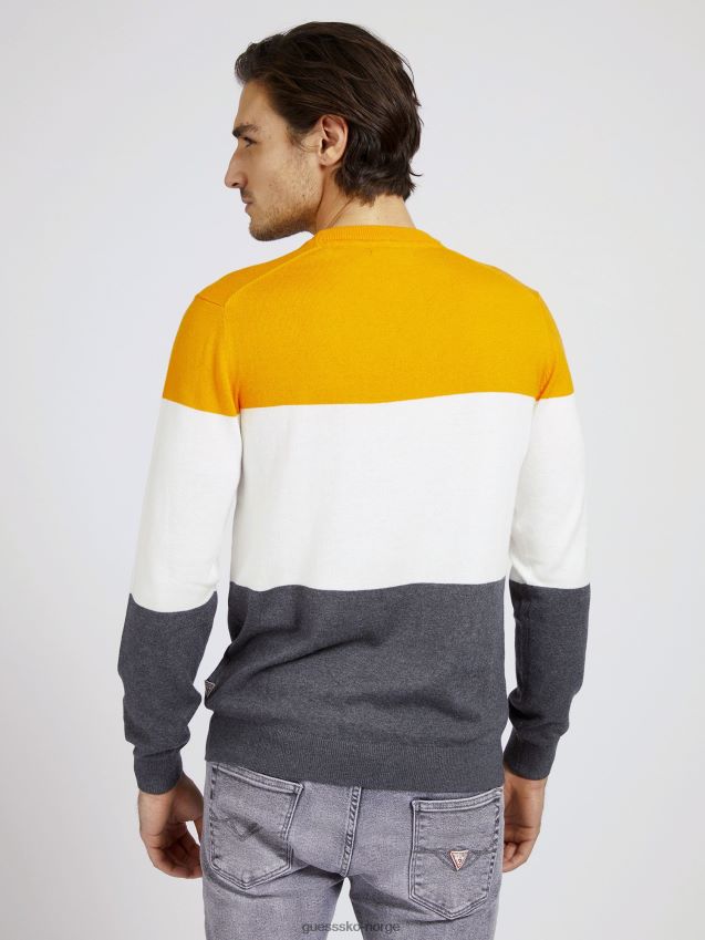 Guess nyanser av oransje stripete genser nyanser av oransje menn F0LJ801245