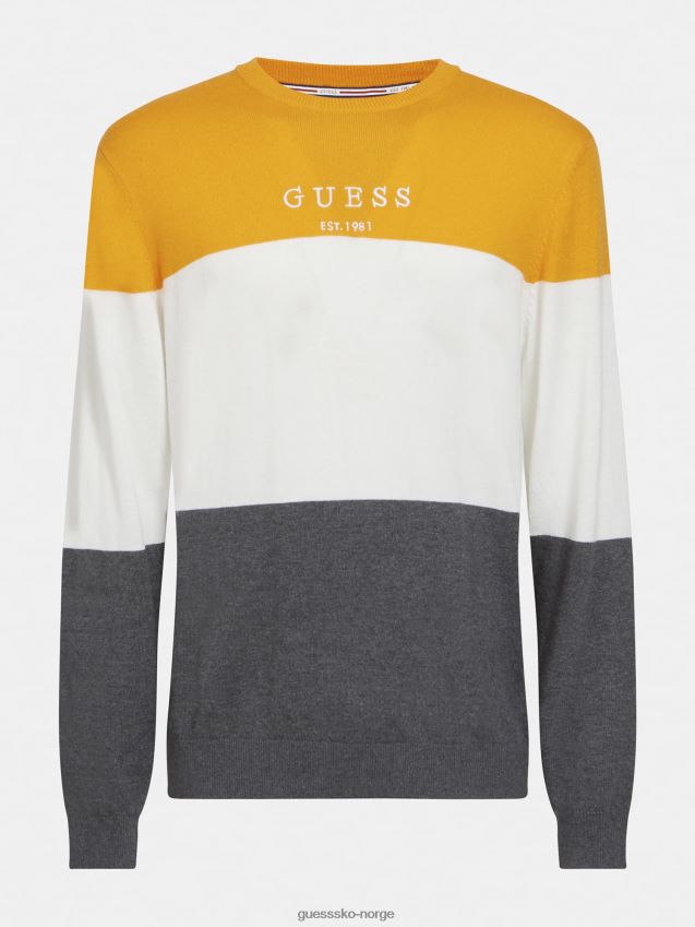 Guess nyanser av oransje stripete genser nyanser av oransje menn F0LJ801245