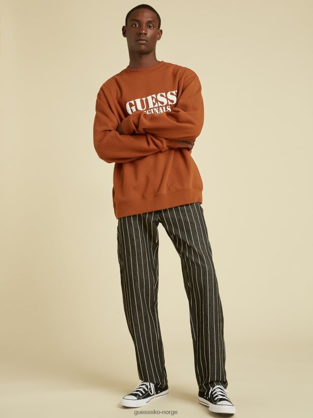 Guess rød sweatshirt med logo foran rød menn F0LJ801225