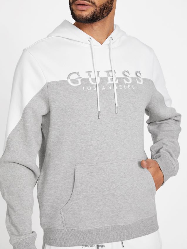 Guess ren hvit øko marcus logo hettegenser Ren hvit menn F0LJ808045
