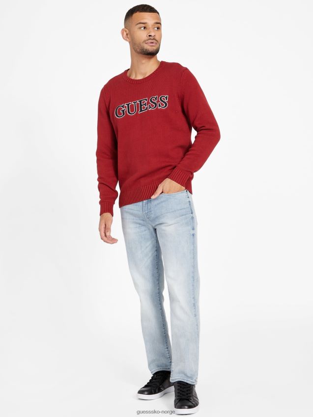 Guess side patch logo genser rød noir rød noir menn F0LJ807960