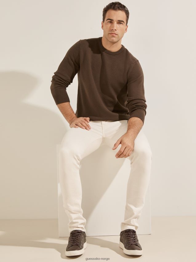 Guess sjokolade brownie øko liam crew genser sjokoladebrownie menn F0LJ8010424