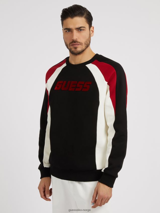 Guess sort fargeblokk genser svart menn F0LJ80234