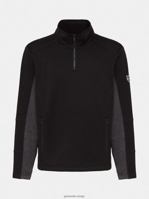 Guess sort sweatshirt med glidelås svart menn F0LJ8041