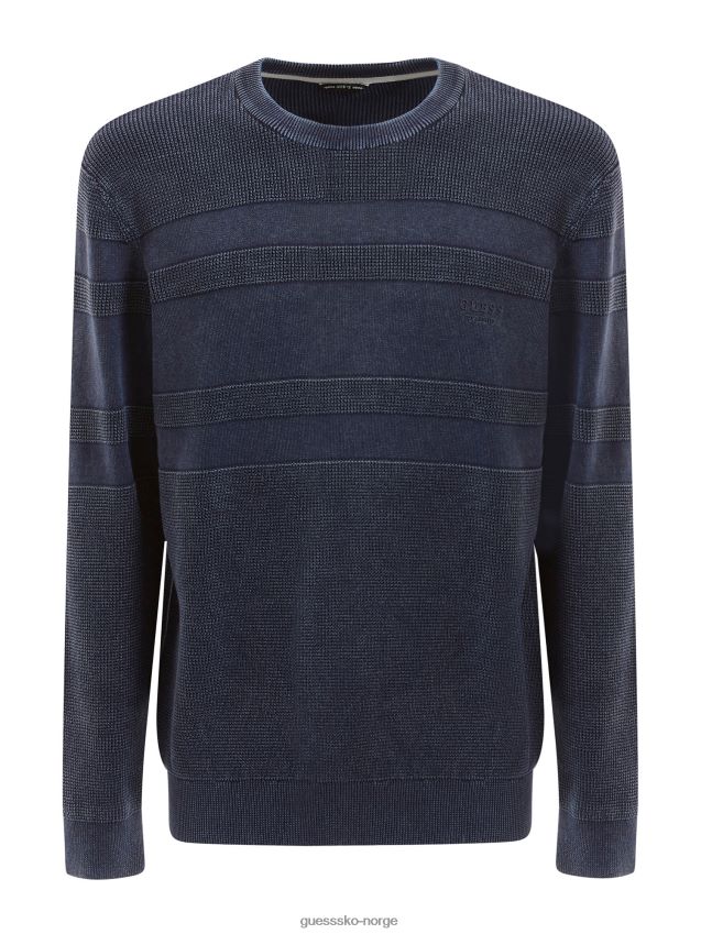 Guess stripete genser mørkeblå mørke blå menn F0LJ8053