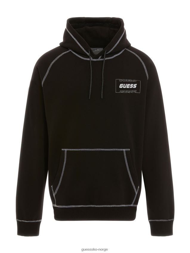 Guess svart genser med logo foran svart menn F0LJ80161