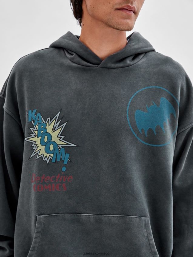 Guess svart multi batman genser med ryggtrykk svart multi menn F0LJ80828