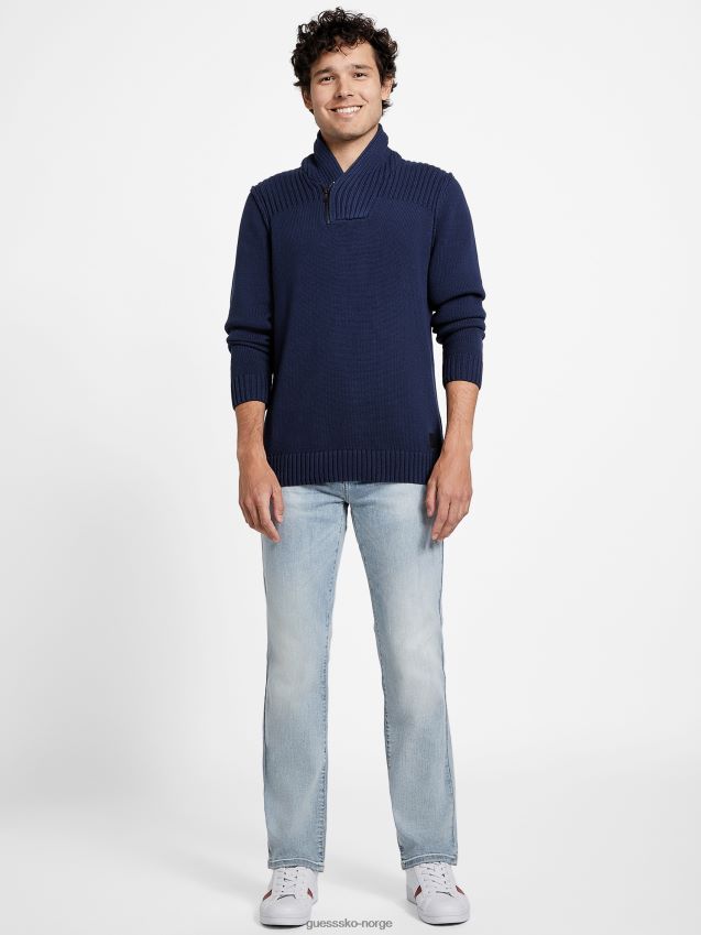 Guess svertet blå caly sjal genser svertet blå menn F0LJ808314