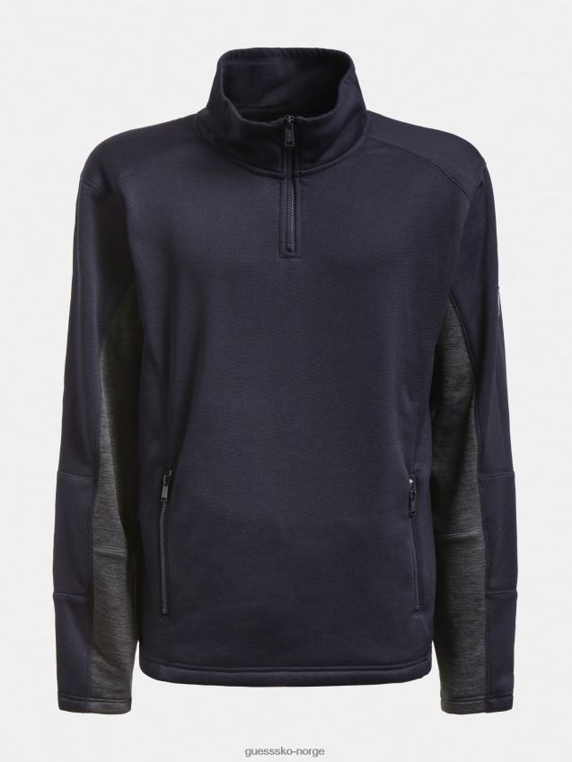 Guess sweatshirt med glidelås blå ny trend blå menn F0LJ801254