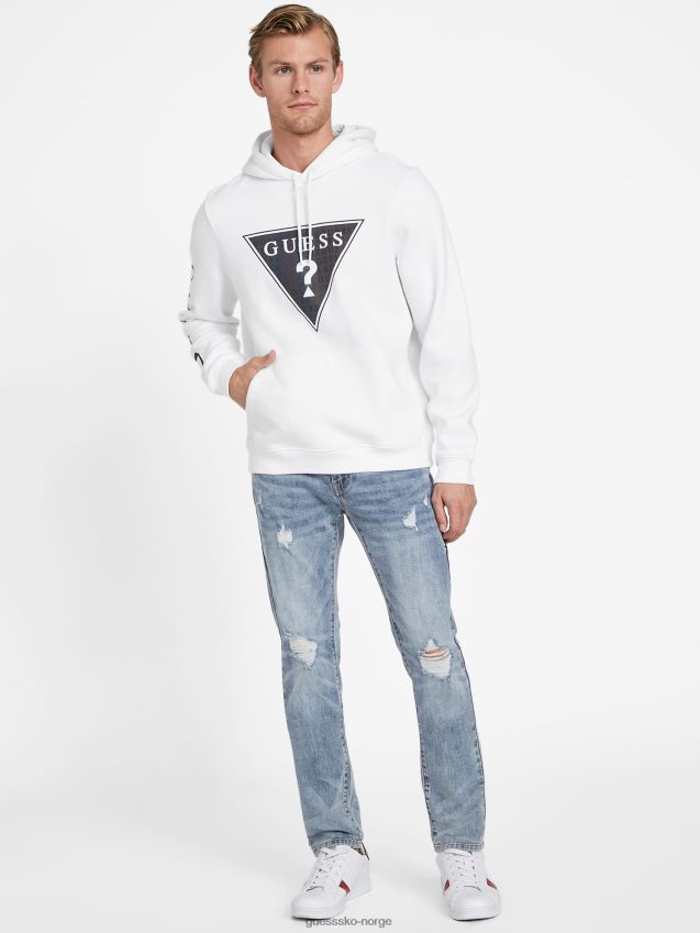 Guess trent logo hettegenser ren hvit Ren hvit menn F0LJ807906