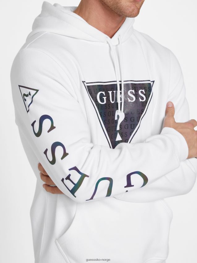 Guess trent logo hettegenser ren hvit Ren hvit menn F0LJ807906