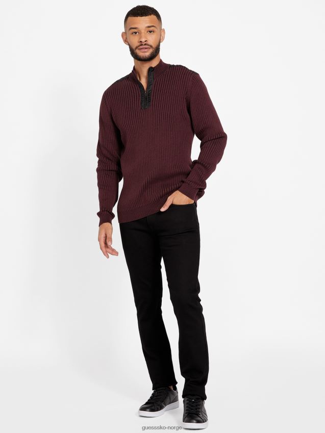 Guess turkis/multi øko khan genser med glidelås turkis/multi menn F0LJ808106