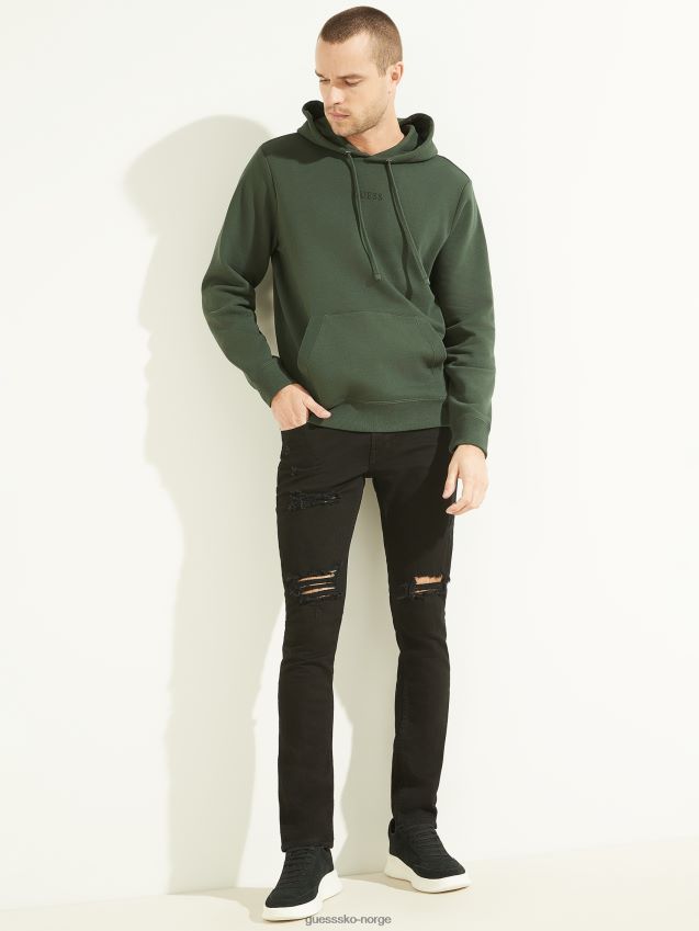 Guess jungle greens øko roy logo hettegenser jungel greener menn F0LJ8010447