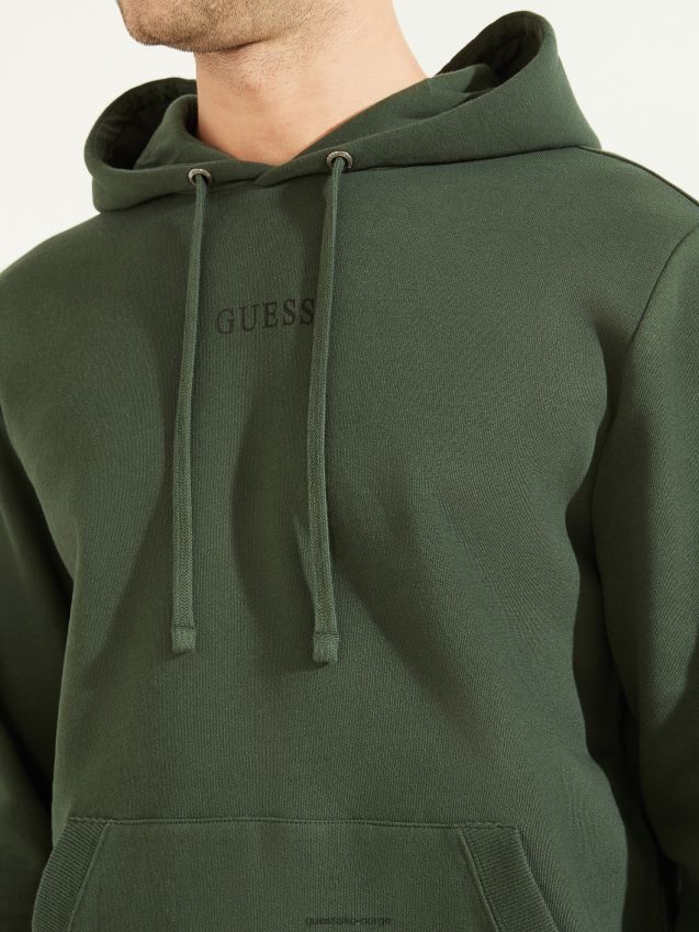 Guess jungle greens øko roy logo hettegenser jungel greener menn F0LJ8010447