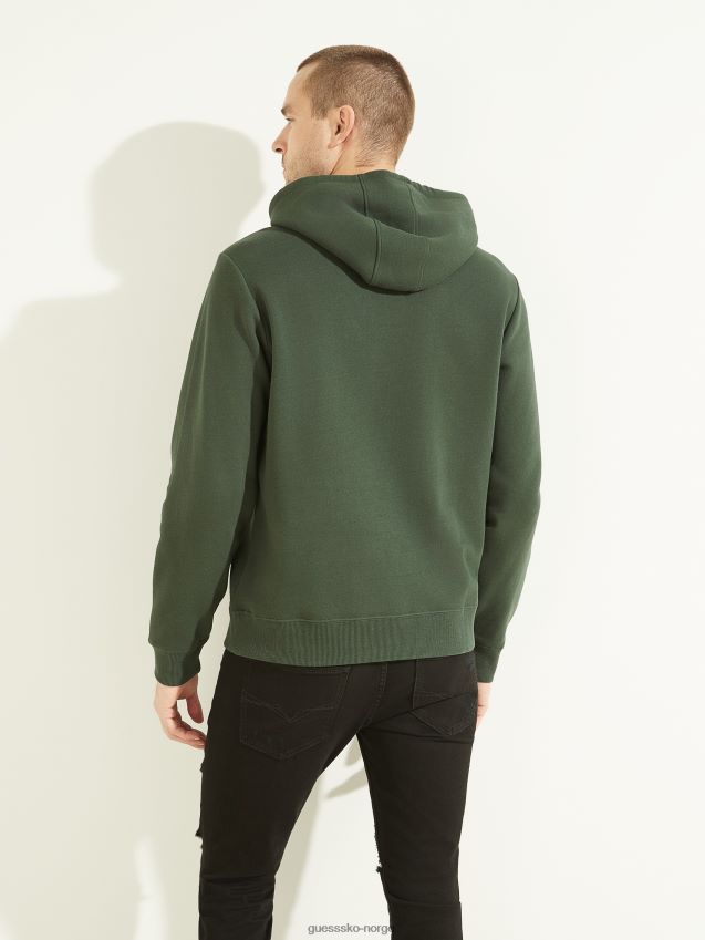 Guess jungle greens øko roy logo hettegenser jungel greener menn F0LJ8010447