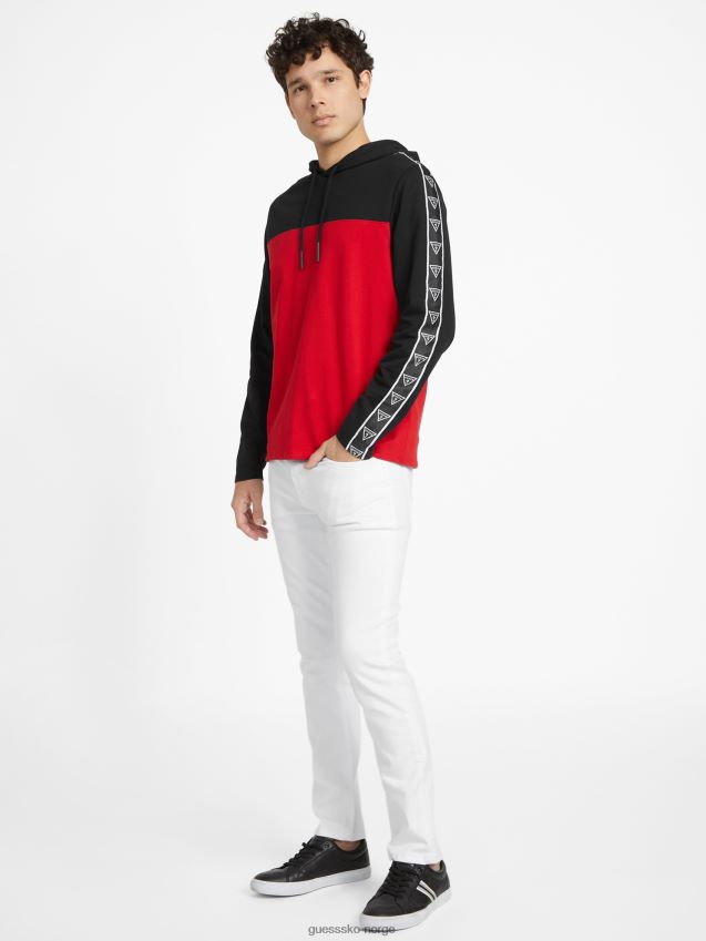 Guess øko rudy hettegenser rugby rød rugby rød menn F0LJ808443