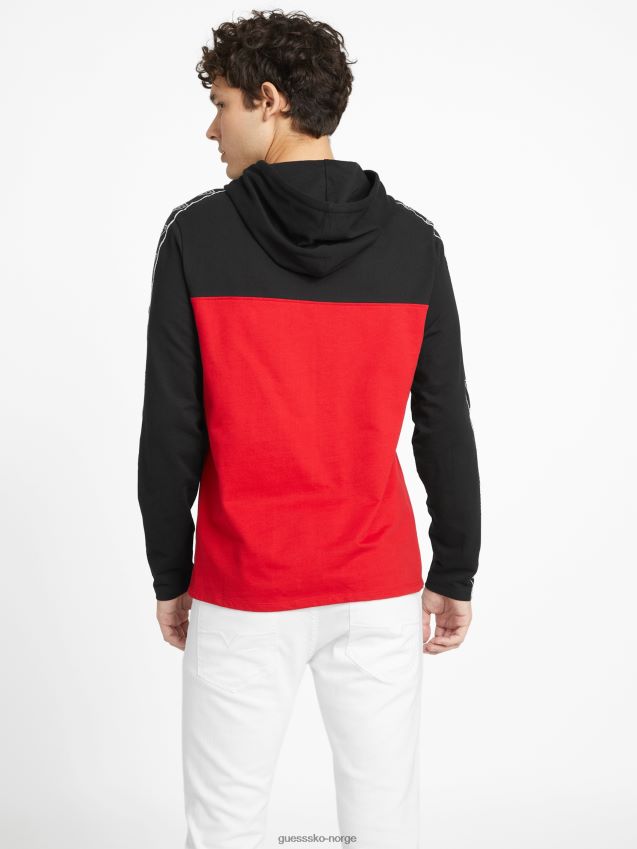 Guess øko rudy hettegenser rugby rød rugby rød menn F0LJ808443