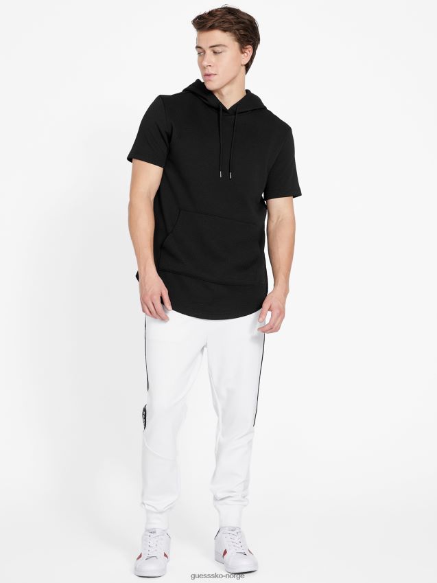 Guess nate kortermet hettegenser jet black kulsvart menn F0LJ808209