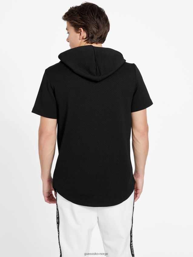 Guess nate kortermet hettegenser jet black kulsvart menn F0LJ808209