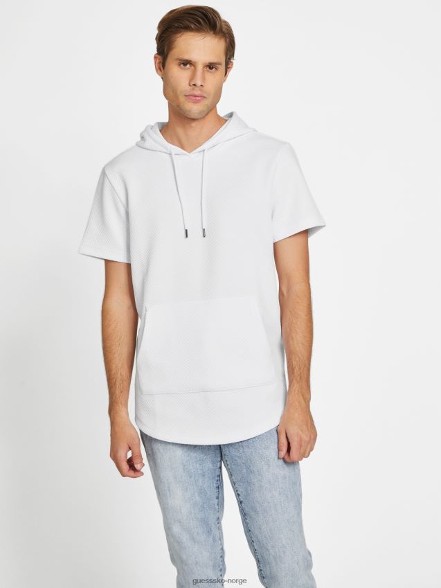 Guess nate kortermet hettegenser ren hvit Ren hvit menn F0LJ808442