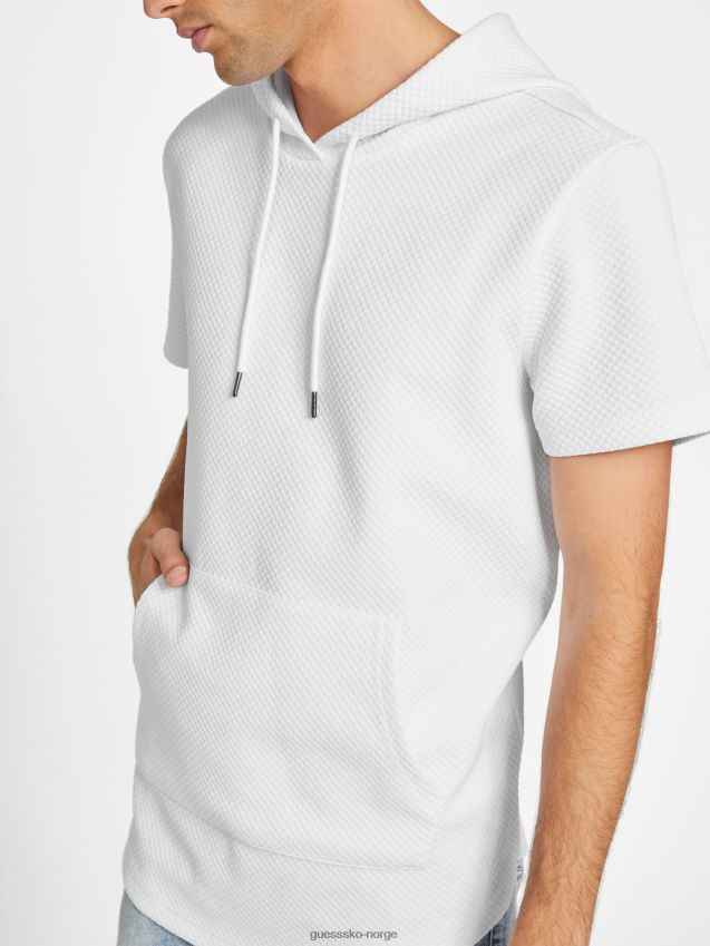 Guess nate kortermet hettegenser ren hvit Ren hvit menn F0LJ808442