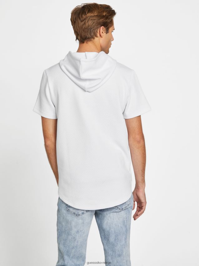 Guess nate kortermet hettegenser ren hvit Ren hvit menn F0LJ808442