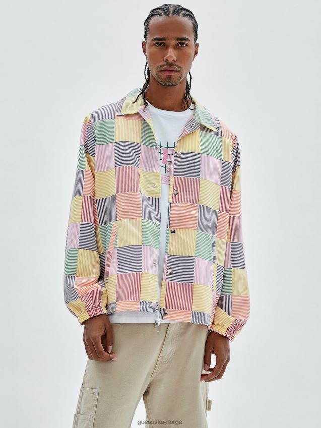 Guess all over print jakke hvit multi hvit multi menn F0LJ80218