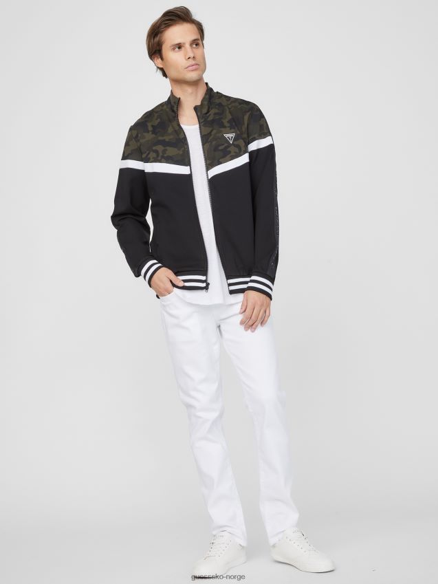 Guess andrew colour-block kamuflasje med glidelås kamuflere menn F0LJ808089