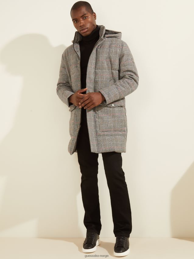 Guess arctic trax rutete pufferjakke arctic trax rutete arctic trax plaid menn F0LJ8010666