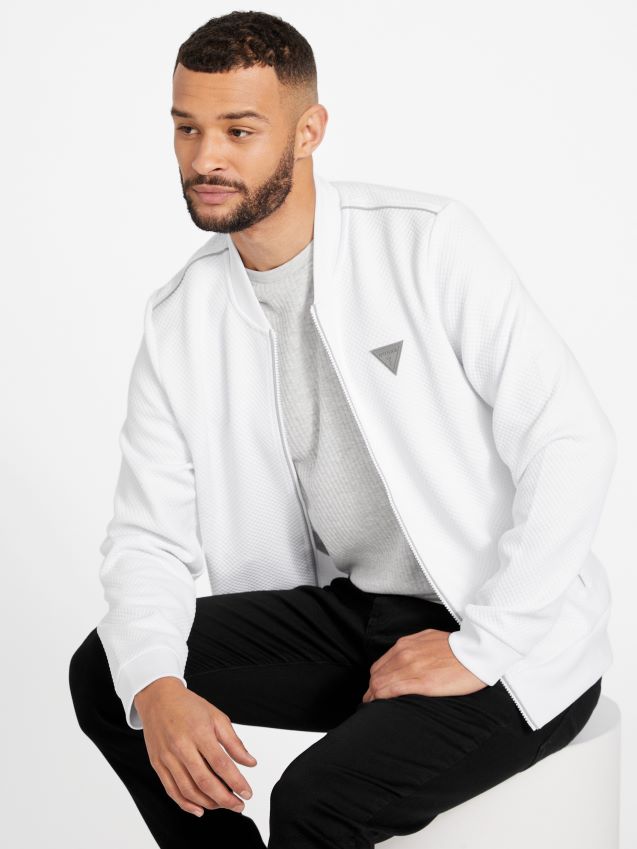 Guess astro vattert flyjakke ren hvit Ren hvit menn F0LJ807909