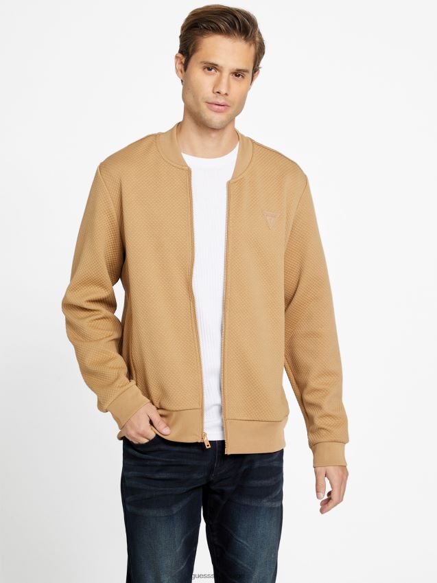 Guess astro vattert flyjakke ristet taupe ristet taupe menn F0LJ808005