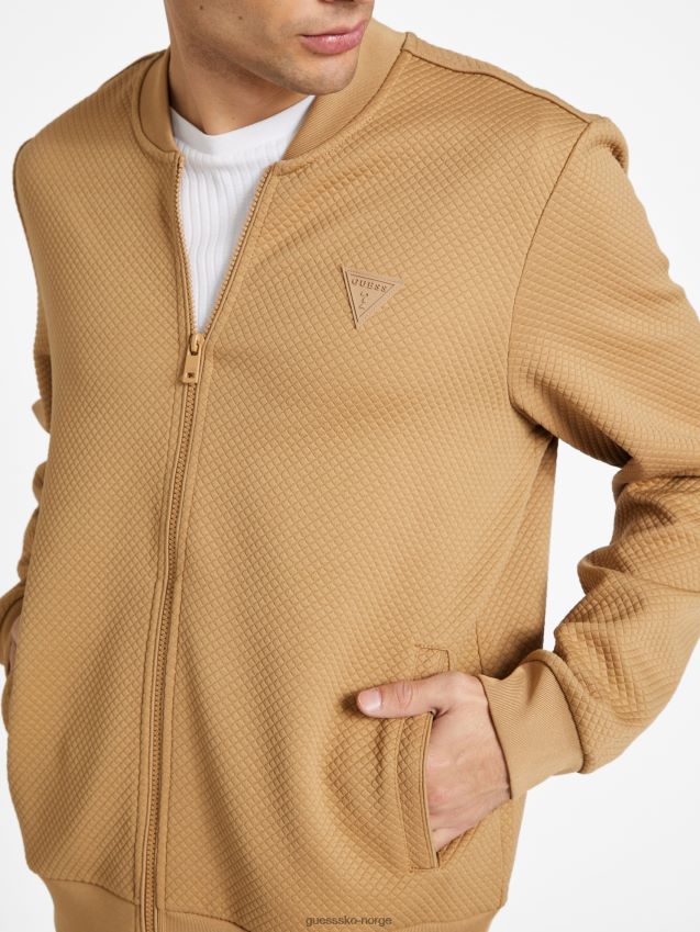 Guess astro vattert flyjakke ristet taupe ristet taupe menn F0LJ808005