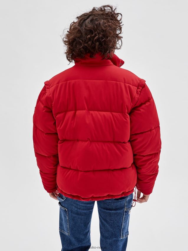 Guess avtagbare ermer puffer rød rød menn F0LJ80899