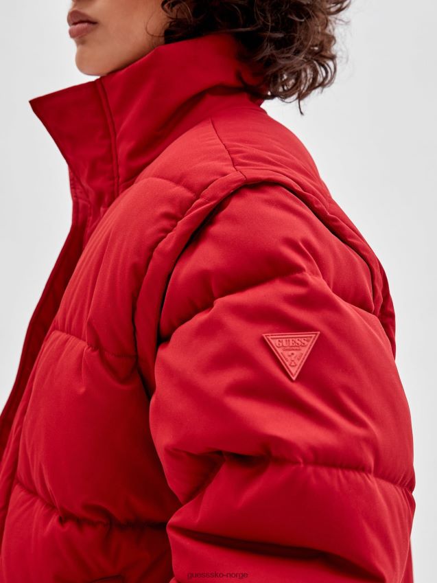 Guess avtagbare ermer puffer rød rød menn F0LJ80899
