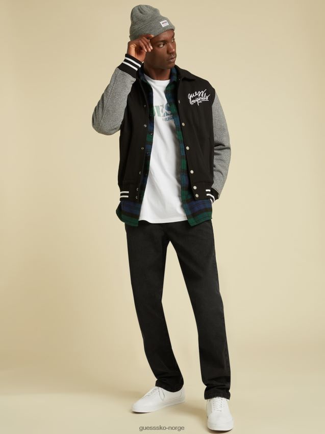 Guess bakre-print bomberjakke svart multi svart multi menn F0LJ801277